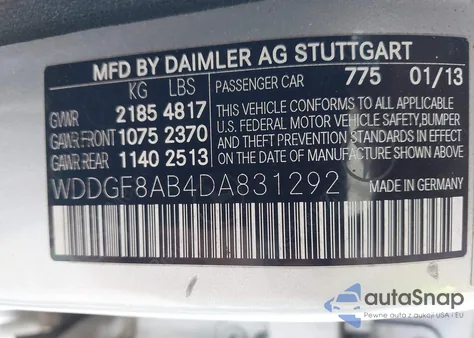 2013 Mercedes-Benz C 300 Luxury 4Matic from USA, damaged, VIN WDDGF8AB4DA831292